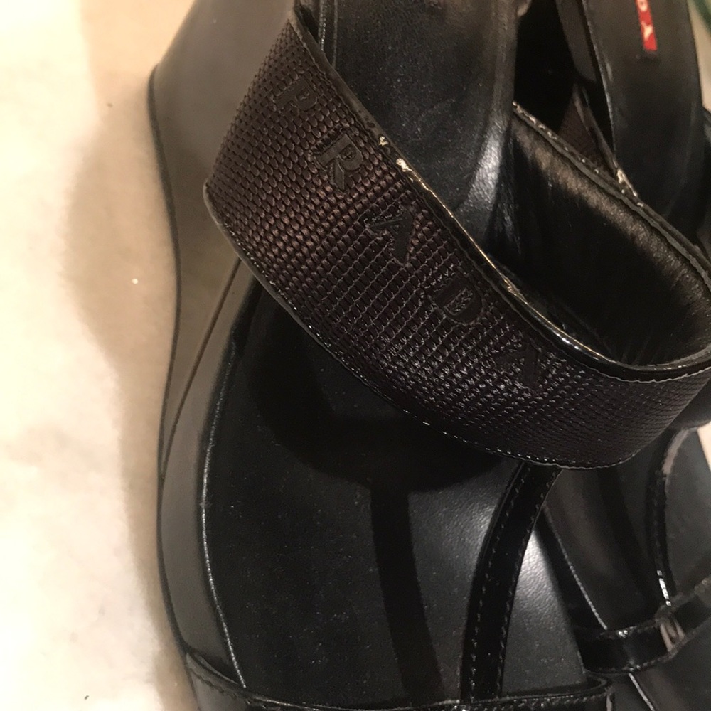 Prada black wedge sandal - Picture 3 of 5